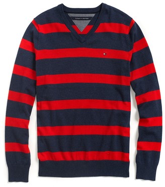 Tommy Hilfiger Stripe V-Neck Sweater