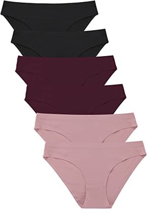 FINETOO Pack of 6 Seamless Knickers for Women Invisible Underwear Briefs  Seamless Hipster Sexy Underwear Comfortable Lingerie Women Panties Bikini  Multicoloured XS - XL - ShopStyle