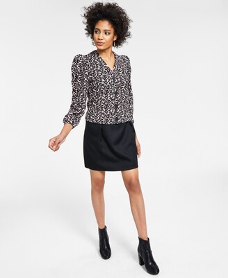 Bar III Animal Print Button Front Shirt Jacket, Created for Macy's