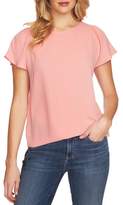 Thumbnail for your product : CeCe Crepe Flutter Sleeve Blouse