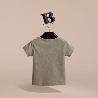 Burberry Check Pocket Cotton Jersey T-shirt