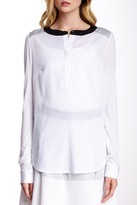 Thumbnail for your product : Kensie Mandarin Collar Long Sleeve Blouse