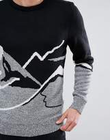 Thumbnail for your product : Bellfield Mountain Scene Sweater