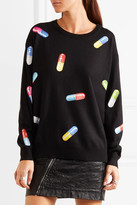 Thumbnail for your product : Moschino Printed Wool Sweater - Black