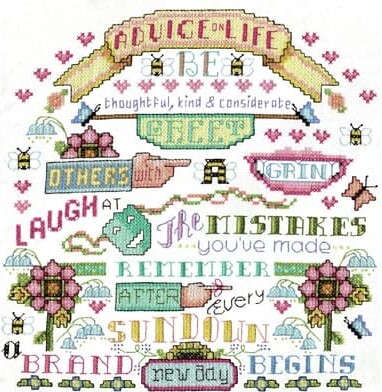 Designworks Design Works™ Advice On Life Stamped Cross Stitch Kit