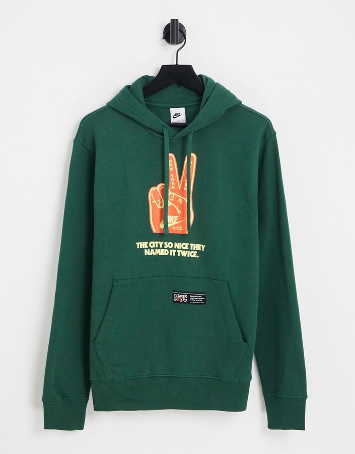 Nike NYC hoodie in noble green - ShopStyle