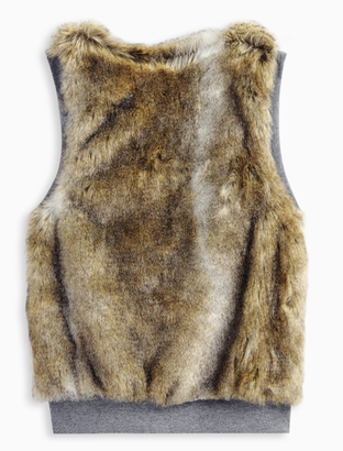 Splendid Girl Reversible Faux Fur Vest