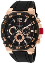 Thumbnail for your product : Redline Red Line Men's Activator Chronograph Black Textured Dial Rose IP Case Black Silicone RL-50032-RG-01 Watch