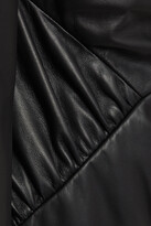 Thumbnail for your product : Alexandre Vauthier Gathered Leather Mini Dress