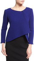 Thumbnail for your product : Armani Collezioni Asymmetric-Draped Swing Jacket, Royal Blue