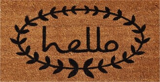 Home & More Calico Hello 3' x 6' Coir/Vinyl Doormat Bedding