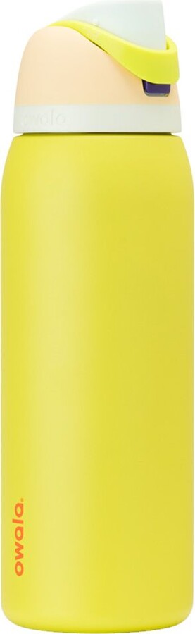 OWALA 40 oz. FreeSip Stainless Steel Water Bottle, Lemon Limeade