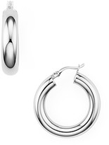 Thumbnail for your product : Argentovivo Tube Hoop Earrings in Sterling Silver, 18K Gold-Plated Sterling Silver or 18K Rose Gold-Plated Sterling Silver