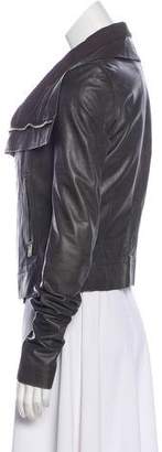 Rick Owens Leather Zip-Up Jacket