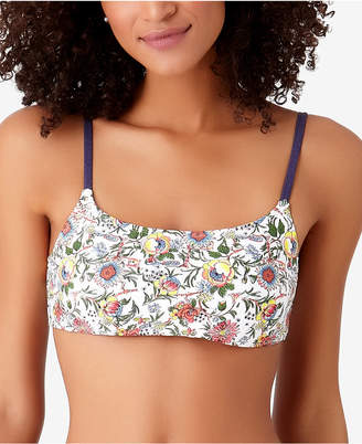 Anne Cole STUDIO Happy Strappy Floral-Print Bralette Bikini Top