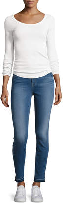 7 For All Mankind The High-Waist Ankle Skinny Jeans with Released Hem, B(Air) Sunset