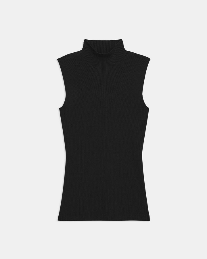 Theory Sleeveless Turtleneck in Compact Crepe ShopStyle