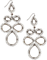 Thumbnail for your product : Nakamol Beaded Flower Pendant Earrings, Silver/Gunmetal