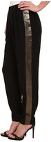 Thumbnail for your product : DKNY Crepe Track Pant w/ Metallic Racing Stripe