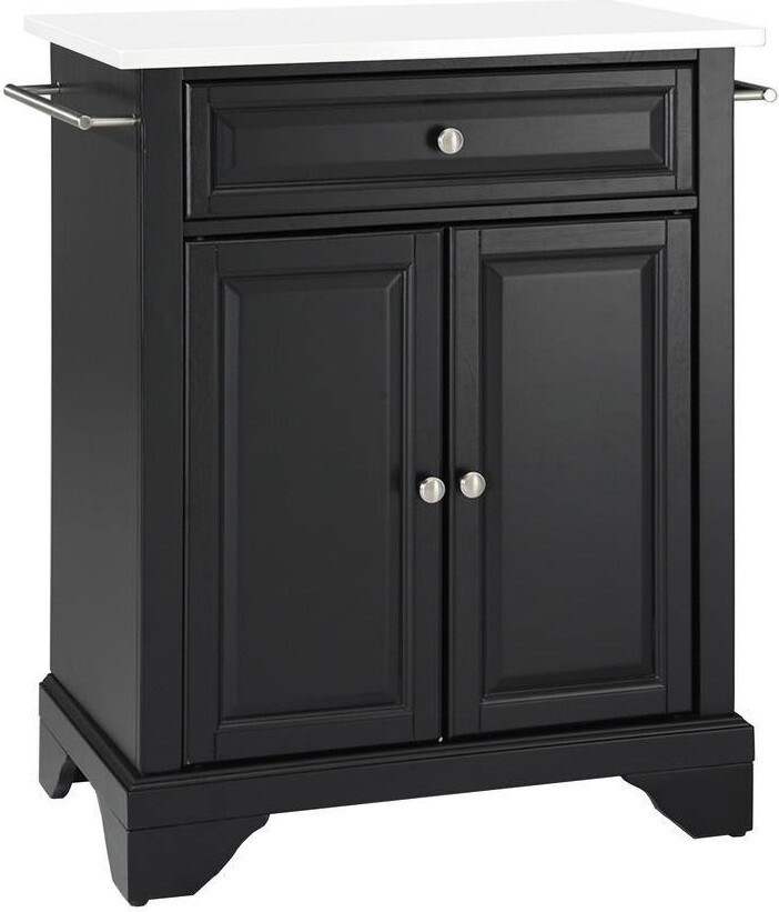 CROSLEY FURNITURE Lafayette Black With Granite Top Portable Kitchen Island