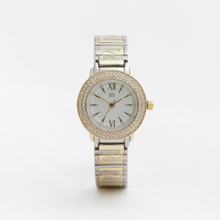 silver diamante watch