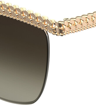 Moschino Curb-Chain Gradient Sunglasses