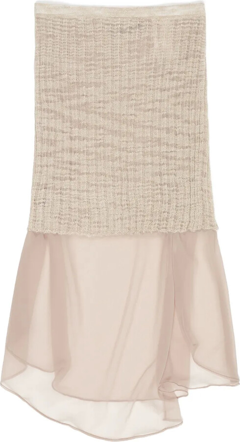 Bimba y Lola Knitted Overlay Midi Skirt