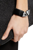 Thumbnail for your product : Kenneth Jay Lane Blackened Swarovski crystal cuff
