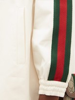 Thumbnail for your product : Gucci Web-striped Back-pleat Cotton Jacket - Ivory Multi