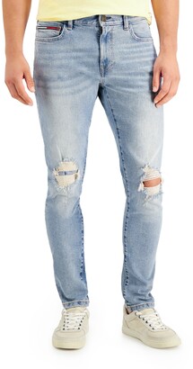 Tommy Hilfiger Men's Tommy Jeans Slim-Fit Trevor Rip & Repair Stretch Denim  - ShopStyle