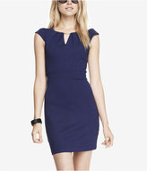 Thumbnail for your product : Express Pleated Keyhole Ponte Knit Sheath Dress