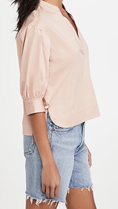 Rebecca Taylor 3/4 Sleeve Twill Blouse