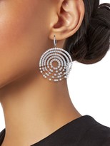 Thumbnail for your product : Adriana Orsini Silvertone & Cubic Zirconia Orbiting Circle Drop Earrings