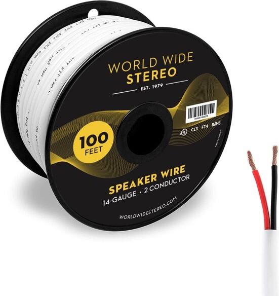 World Wide Stereo 14-Gauge, 2-Conductor Copper Speaker Wire - 100 Feet