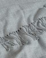 Thumbnail for your product : Pieces Woven Herringbone Scarf With Tassels In Light Grey