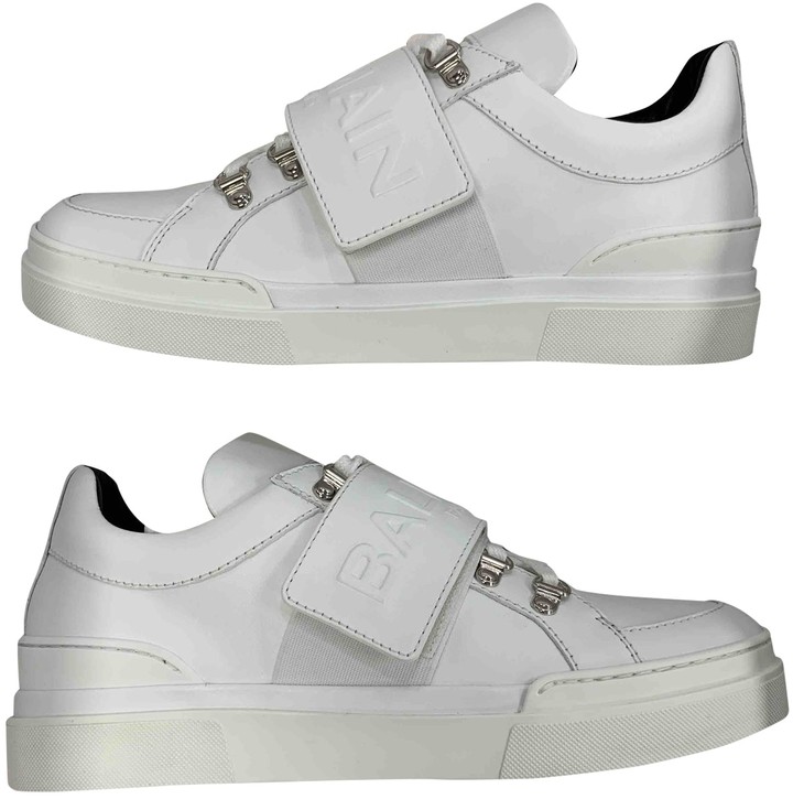 balmain white trainers