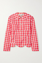 Thumbnail for your product : COMME DES GARÇONS GIRL Scalloped Gingham Shell Jacket - Red