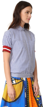 Stella Jean Short Sleeve Striped Shirt