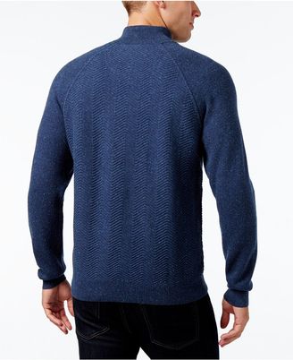 Tommy Bahama Men's Chevron Tweed Quarter-Zip Sweater