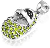 Thumbnail for your product : Bling Jewelry CZ Baby Shoe Charm Pendant Sterling Silver