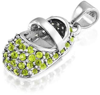 Bling Jewelry CZ Baby Shoe Charm Pendant Sterling Silver