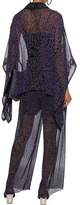Thumbnail for your product : Anna Sui Draped Leopard-print Silk-georgette Top
