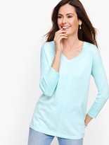 Thumbnail for your product : Talbots Cotton V-Neck Sweater - Marled