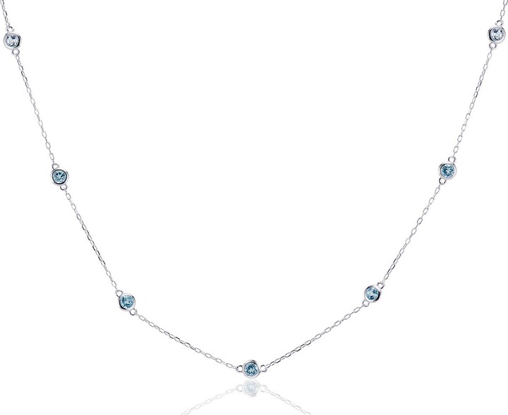 House of Frosted Multistone Station Necklace