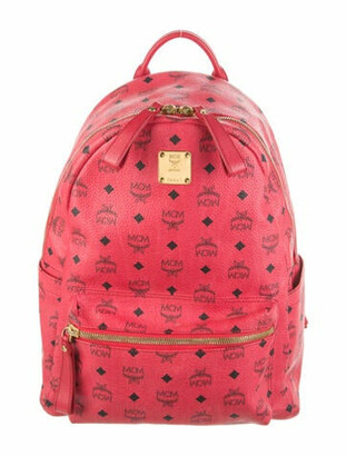 mcm red backpack