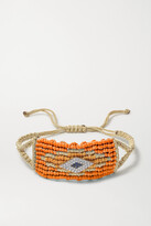 Thumbnail for your product : Diane Kordas Evil Eye Woven Cord, Diamond And Sapphire Bracelet - Orange - one size