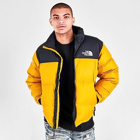 north face yellow black jacket