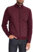 Thumbnail for your product : 7 Diamonds Men's 'Gatti' Quilted Panel Lambswool Knit Jacket