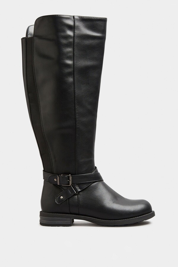 Yours Wide Fit & Extra Wide Fit Faux Leather Knee High Boots ShopStyle
