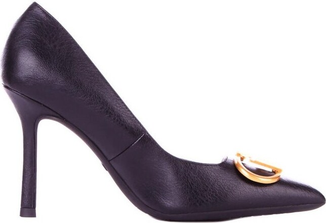 Liu Jo Maxi Logo Plaque Pointed Toe Pumps